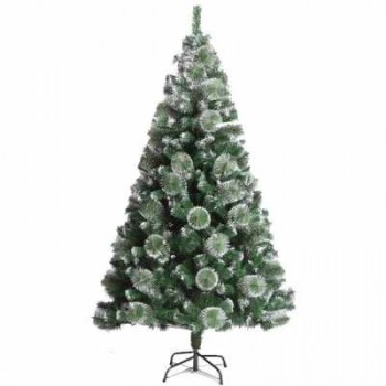 Brad Pin VERDE artificial stufos, pudrat cu zapada, inaltime 180 cm, + INSTALATIE 100 LED  CADOU