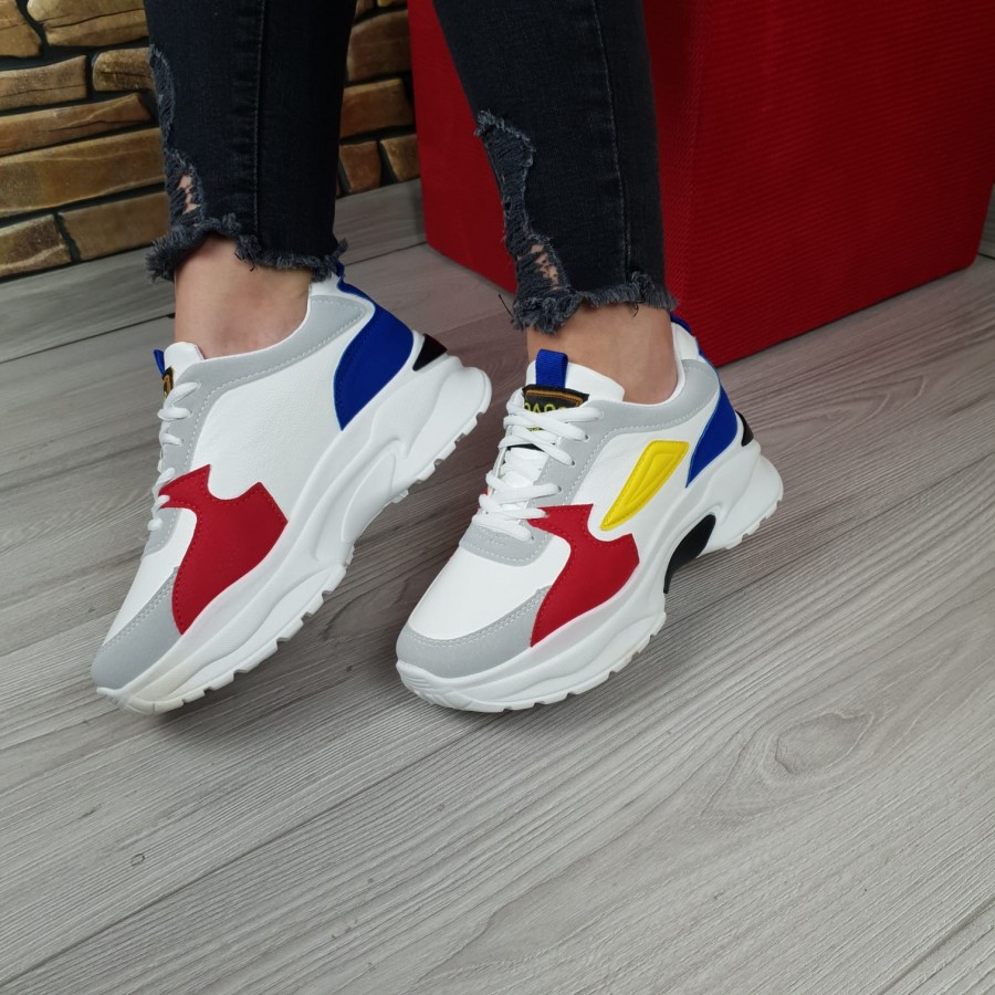 Pantofi Sport  YF120-1 WHITE/BLUE/RED R2/9/5 - Incaltaminte Sport - wowreduceri.ro