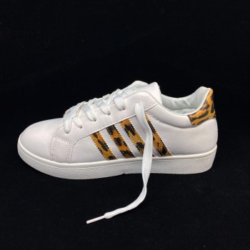 Pantofi casual C1817 WHITE/LEOPARD R1/4/2