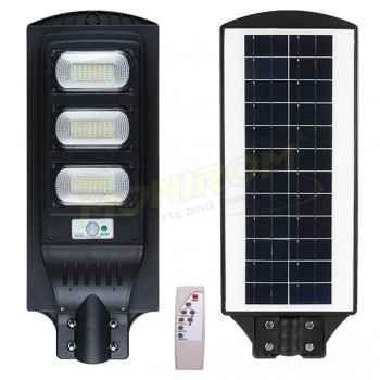 LAMPA STRADALA PROIECTOR LED 90W CU PANOU SOLAR, SI ACUMULATOR picior metal inclus