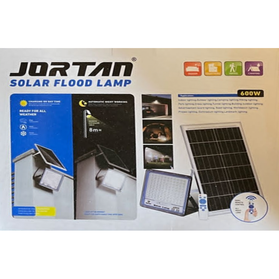 Proiector LED si panou fotovoltaic, 600 W, Jortan, cu incarcare solara, alb cu telecomanda. cod 02000 - Lampi solare -wowreduceri.ro Proiector LED si panou fotovoltaic, 600 W, Jortan, cu incarcare solara, alb cu telecomanda. cod 02000 ( Lampi solare )