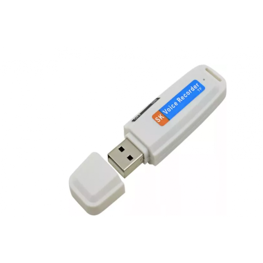Stick USB Reportofon pentru Inregistrare audio, Alb, cod 01500 ( Jucarii )