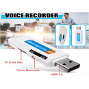 Stick USB Reportofon pentru Inregistrare audio, Alb, cod 01500 ( Jucarii )