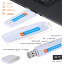 Stick USB Reportofon pentru Inregistrare audio, Alb, cod 01500 ( Jucarii )