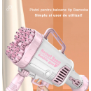 Pistol de facut baloane, tip Bazooka, cu baterii, 60 de Orificii, design compact, Roz, cod 0250 - Jucarii -wowreduceri.ro Pistol de facut baloane, tip Bazooka, cu baterii, 60 de Orificii, design compact, Roz, cod 0250 ( Jucarii )
