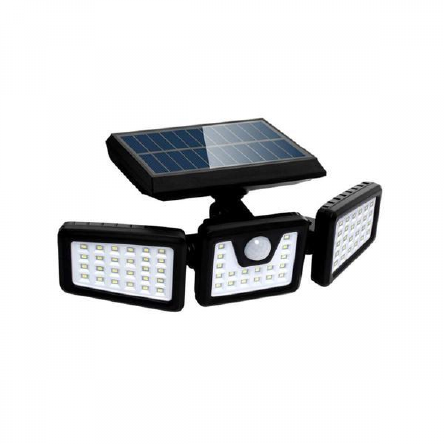 Lampa solara tripla split, 74 Led COB,senzor de miscare, IP65, FL 1725A - Lampi solare -wowreduceri.ro Lampa solara tripla split, 74 Led COB,senzor de miscare, IP65, FL 1725A ( Lampi solare )