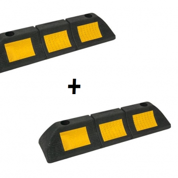Oferta  2 Buc x Opritor Roti Auto Pentru Parcare Reflectorizant, 48 cm, Negru/Galben Oferta  2 Buc x Opritor Roti Auto Pentru Parcare Reflectorizant, 48 cm, Negru/Galben