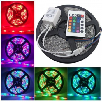 Super Oferta 2 x Banda LED RGB Multicolor, 5 metri lungime, cu Telecomanda , 12 V, plus 1x Controler de Rezerva Super Oferta 2 x Banda LED RGB Multicolor, 5 metri lungime, cu Telecomanda , 12 V, plus 1x Controler de Rezerva