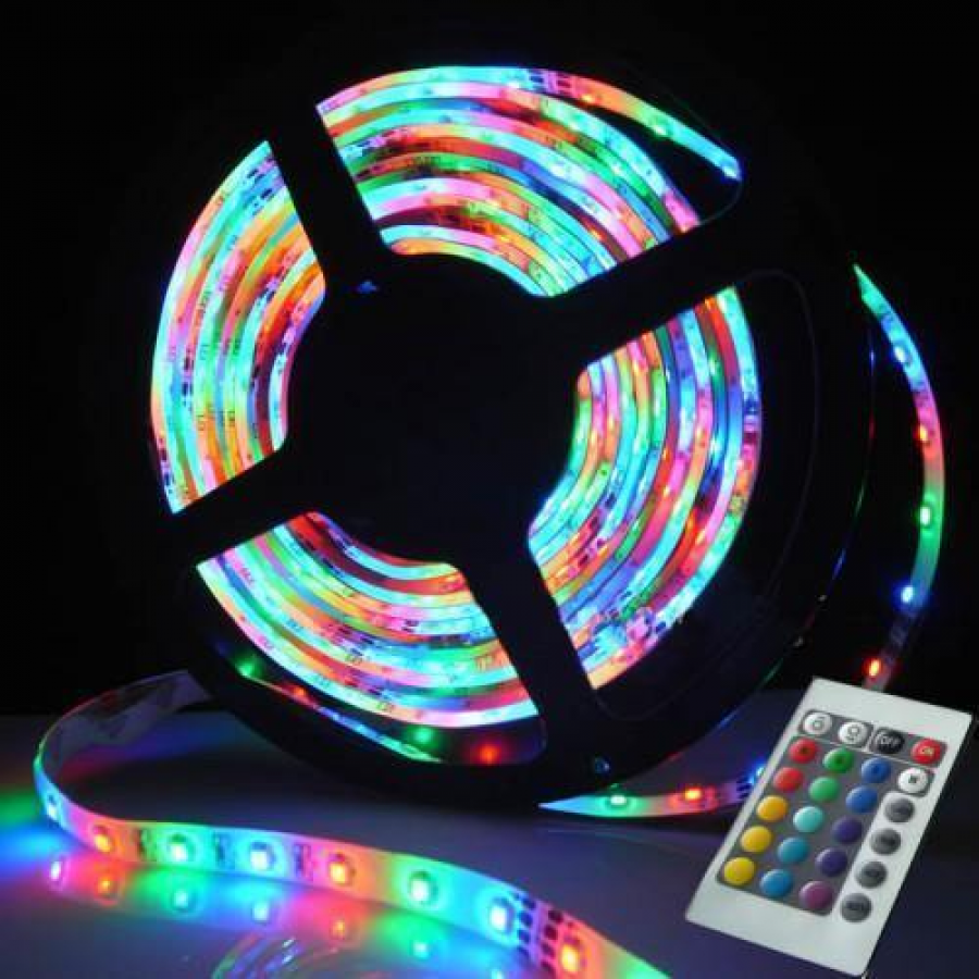 Promotie cu 2 Benzi LED RGB Multicolor, 5 metri lungime, cu Telecomanda, Multiple Programe Iluminare Promotie cu 2 Benzi LED RGB Multicolor, 5 metri lungime, cu Telecomanda, Multiple Programe Iluminare