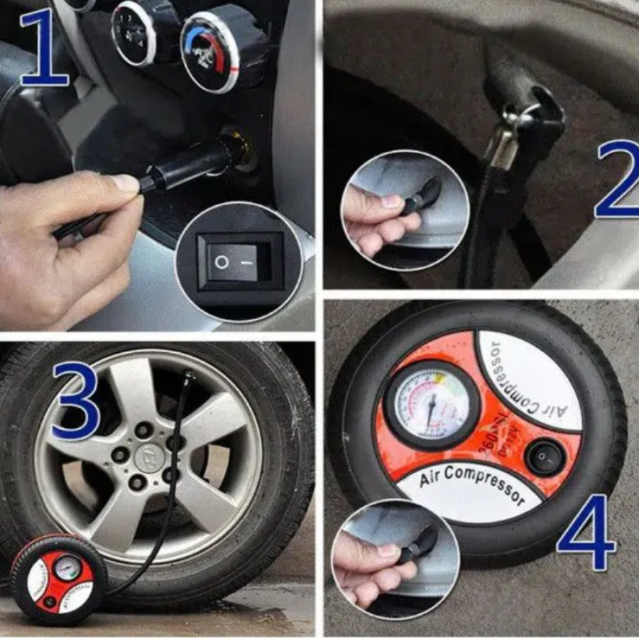 Super Oferta! Compresor Aer Auto In forma de Roata ,12V, 260PSI, 20L/Minut - ELECTRONICE -wowreduceri.ro Super Oferta! Compresor Aer Auto In forma de Roata ,12V, 260PSI, 20L/Minut ( ELECTRONICE )