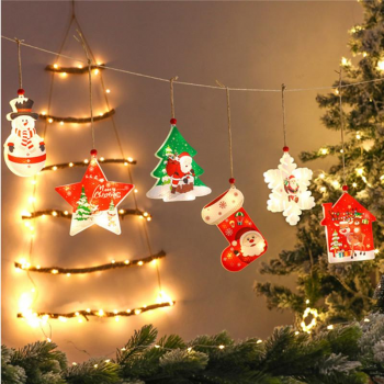 Instalatie cu Decoratiuni de Craciun Multicolore, diferite modele, 10 piese,  Cod  50 Instalatie cu Decoratiuni de Craciun Multicolore, diferite modele, 10 piese,  Cod  50