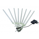 Instalație  de exterior cu 8 țurțuri 50 cm lungime, Instalație 8 tuburi ( Brazi )