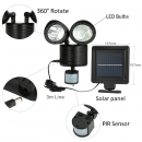 Lampa Solara Dubla cu Senzor Crepuscular si Senzor de Miscare ( Lampi solare )