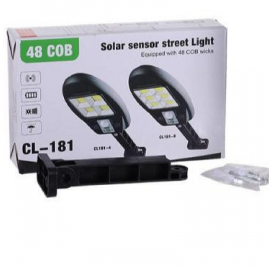 Lampa solara de perete, 48 COB, CL181- 6 Leduri si senzor miscare ( Lampi solare )