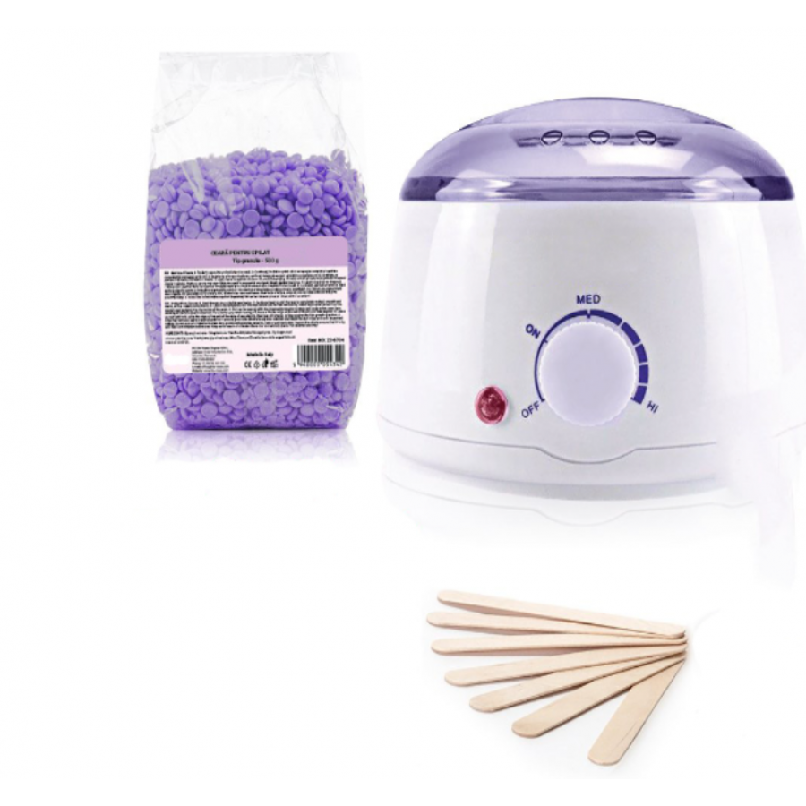 Set epilare complet cu incalzitor ceara ProVax SEP500, Ceara traditionala ( Sanatate&Frumusete )