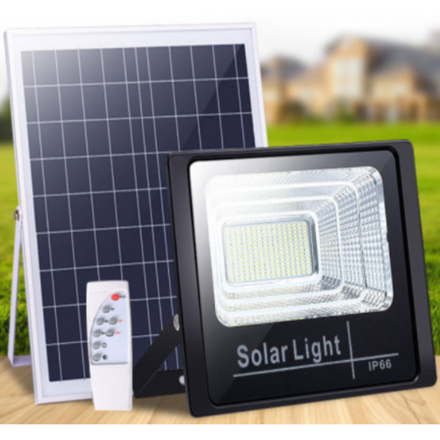 Proiector Led cu Panou Solar si Telecomanda 300W ( Iluminat )