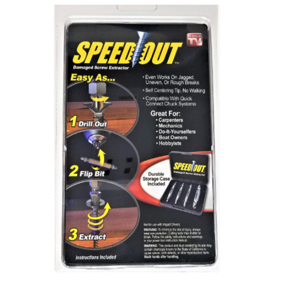 Set 4 extractoare pentru suruburi Speed Out - Truse scule si unelte -wowreduceri.ro Set 4 extractoare pentru suruburi Speed Out ( Truse scule si unelte )