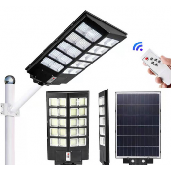 Lampa Stradala cu Incarcare Solara  1000W - 20 cadrane, Panou Solar Incorporat, acumulator intern, telecomanda