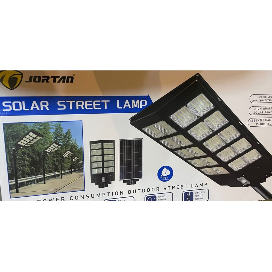 Lampa Stradala cu Incarcare Solara Jortan, 1000W - 20 cadrane, Panou Solar Incorporat, acumulator intern, telecomanda - Lampi solare -wowreduceri.ro Lampa Stradala cu Incarcare Solara Jortan, 1000W - 20 cadrane, Panou Solar Incorporat, acumulator intern, telecomanda ( Lampi solare )
