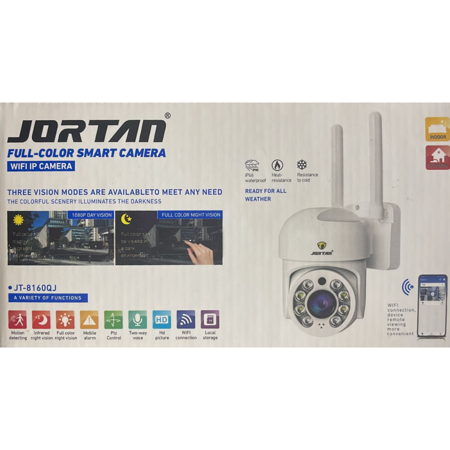 Camera de Supraveghere Jortan, JT-8160 QJ, IP 66, Smart Camera, Wifi IP Camera, cod JT 8160 QJ Camera de Supraveghere Jortan, JT-8160 QJ, IP 66, Smart Camera, Wifi IP Camera, cod JT 8160 QJ