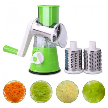 Razatoare Multifunctionala  Manuala Verde pentru fructe si legume cu 3 lame interschimbabile Razatoare Multifunctionala  Manuala Verde pentru fructe si legume cu 3 lame interschimbabile