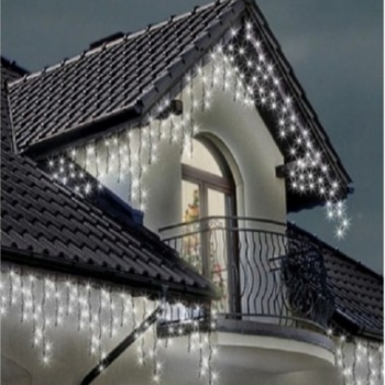 Instalatie LED Alba, tip Perdea Luminoasa cu Franjuri Inegali, 12m lungime, 60 cm Inaltime, Cod  Alb WoW Instalatie LED Alba, tip Perdea Luminoasa cu Franjuri Inegali, 12m lungime, 60 cm Inaltime, Cod  Alb WoW