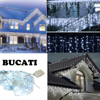 Promotie 2 Buc x Instalatie LED Alba, tip Perdea Luminoasa cu Franjuri Inegali, 12m lungime, 60 cm Inaltime, Cod  2Alb WoW Promotie 2 Buc x Instalatie LED Alba, tip Perdea Luminoasa cu Franjuri Inegali, 12m lungime, 60 cm Inaltime, Cod  2Alb WoW
