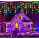 Instalatie LED Multicolora, tip Perdea Luminoasa cu Franjuri Inegali, 12m lungime, 60 cm Inaltime, Cod Color WoW Instalatie LED Multicolora, tip Perdea Luminoasa cu Franjuri Inegali, 12m lungime, 60 cm Inaltime, Cod Color WoW