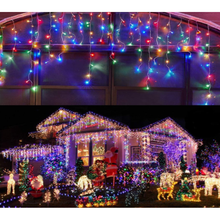 Instalatie LED Multicolora, tip Perdea Luminoasa cu Franjuri Inegali, 12m lungime, 60 cm Inaltime, Cod Color WoW Instalatie LED Multicolora, tip Perdea Luminoasa cu Franjuri Inegali, 12m lungime, 60 cm Inaltime, Cod Color WoW