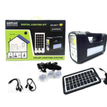 Kit Lanterna cu panou solar, 3 becuri LED , GDLITE , GD-8017 Kit Lanterna cu panou solar, 3 becuri LED , GDLITE , GD-8017