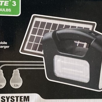 Kit Lanterna cu panou solar, 3 becuri LED SMD, GDLITE-3 Kit Lanterna cu panou solar, 3 becuri LED SMD, GDLITE-3