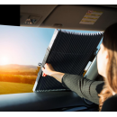 Parasolar Auto Retractabil Automat pentru Parbriz sau Luneta Spate tip Jaluzea cu Ventuze
