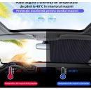 Parasolar Auto Retractabil Automat pentru Parbriz sau Luneta Spate tip Jaluzea cu Ventuze