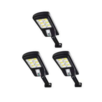 Set 3 Lampi solare de perete, 48 COB, CL180- 6 Leduri si senzor miscare Set 3 Lampi solare de perete, 48 COB, CL180- 6 Leduri si senzor miscare
