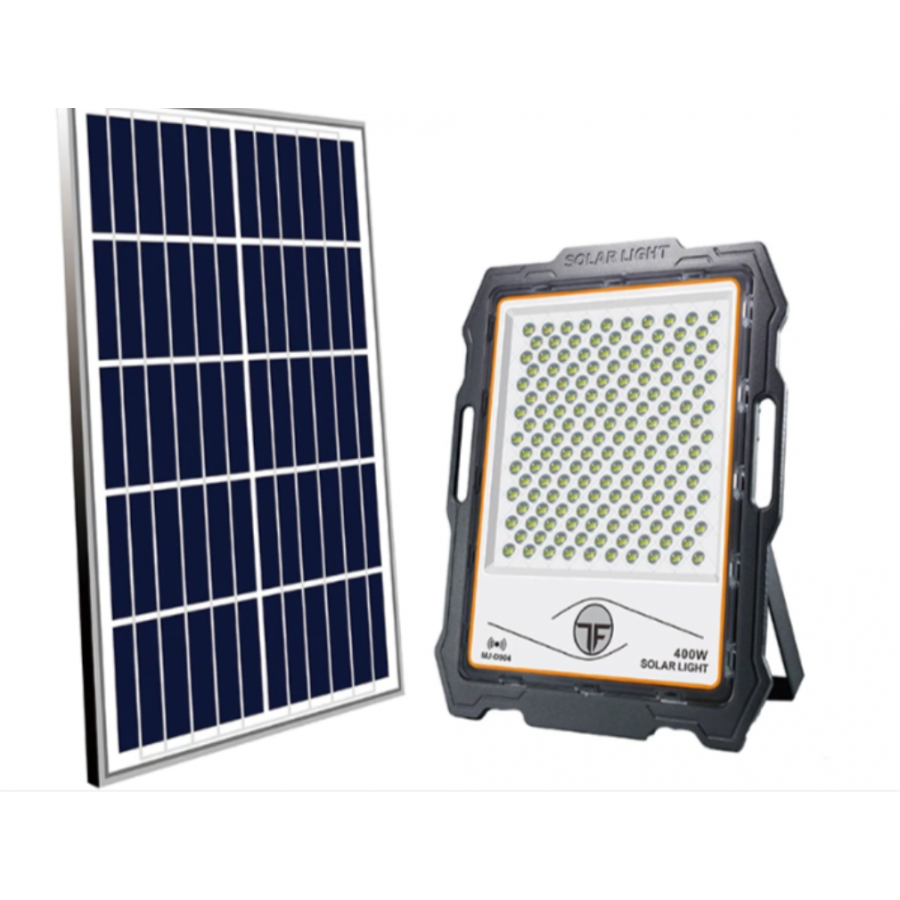 Proiector LED cu Panou Fotovoltaic, 400 W, cu incarcare solara - Lampi solare -wowreduceri.ro Proiector LED cu Panou Fotovoltaic, 400 W, cu incarcare solara ( Lampi solare )