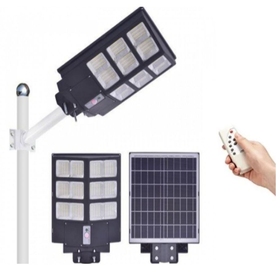 Lampa Stradala cu Incarcare Solara Jortan, 600W - 12 cadrane, Panou Solar Incorporat, acumulator intern, telecomanda - Lampi solare -wowreduceri.ro Lampa Stradala cu Incarcare Solara Jortan, 600W - 12 cadrane, Panou Solar Incorporat, acumulator intern, telecomanda ( Lampi solare )