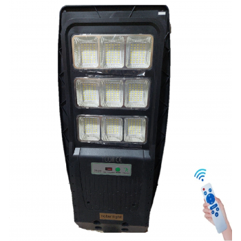 Lampa Solara Stradala 100W cu 9 Celule, IP 65  si Telecomanda  Lampa Solara Stradala 100W cu 9 Celule, IP 65  si Telecomanda