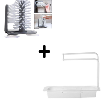 Set Format din Perie Multifunctionala Pentru Spalat Pahare si Suport Telescopic Pentru Chiuveta Bucatarie Set Format din Perie Multifunctionala Pentru Spalat Pahare si Suport Telescopic Pentru Chiuveta Bucatarie
