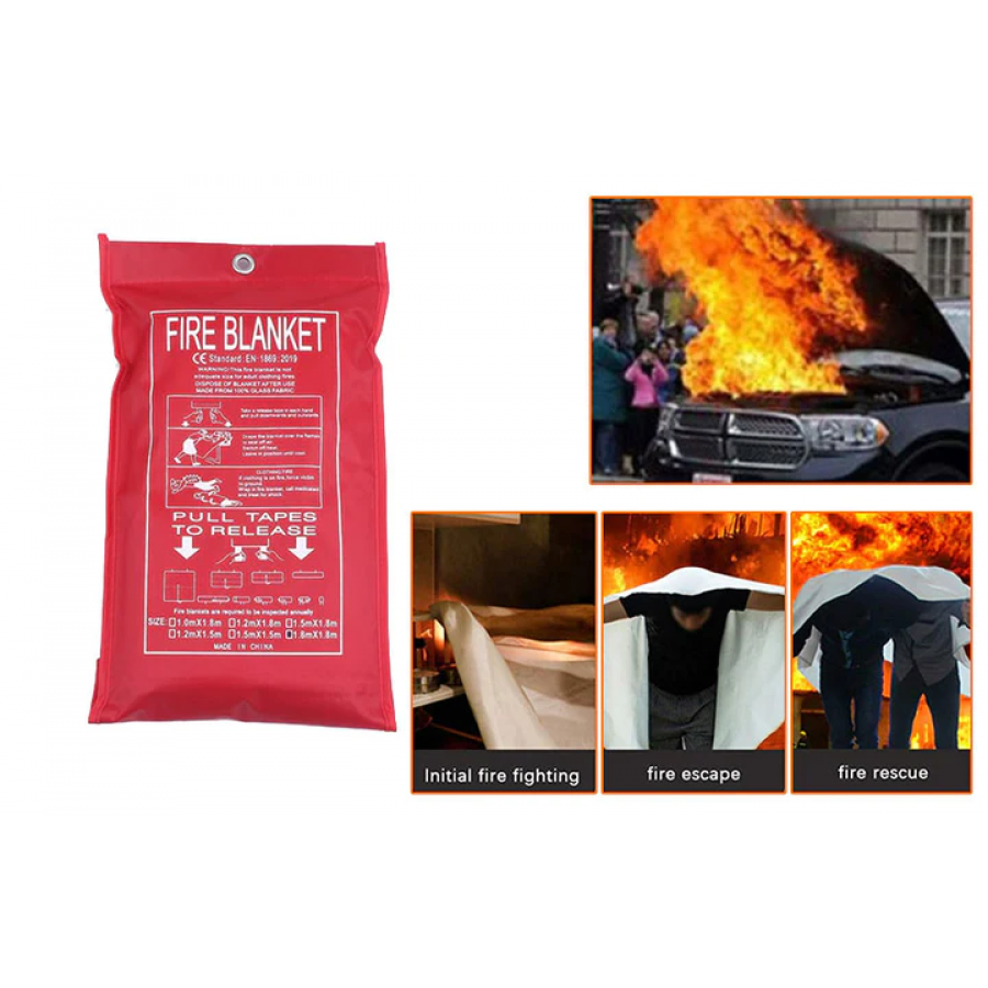 Patura Ignifuga Pentru Protectie Incendiu, 100 x 100 cm ( Activitati in aer liber )