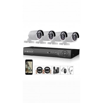 Kit de supraveghere cu 4 camere FULL CCTV AHD, de interior/exterior , JORTAN cu fir, cod 02500 Kit de supraveghere cu 4 camere FULL CCTV AHD, de interior/exterior , JORTAN cu fir, cod 02500