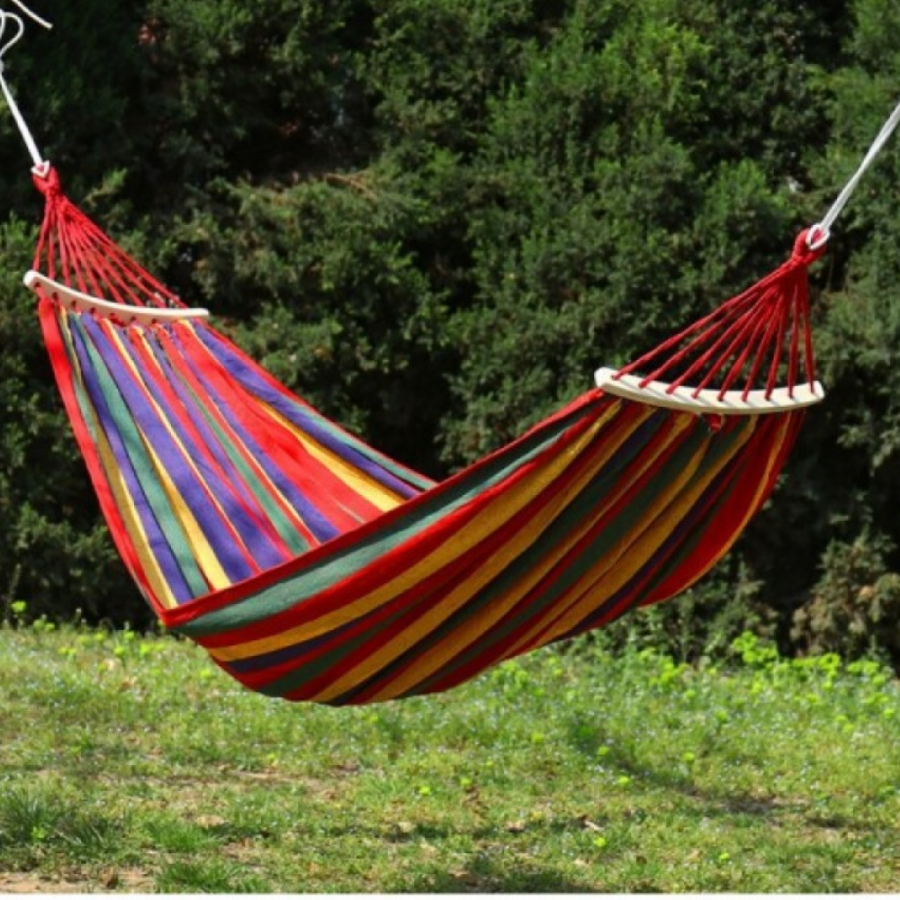 Oferta 2 hamace din bumbac cu husa de transport la pret de 1 ( Accesorii casa si gradina )