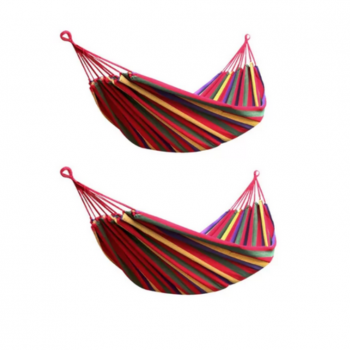 Oferta 2 hamace din bumbac cu husa de transport la pret de 1 Oferta 2 hamace din bumbac cu husa de transport la pret de 1
