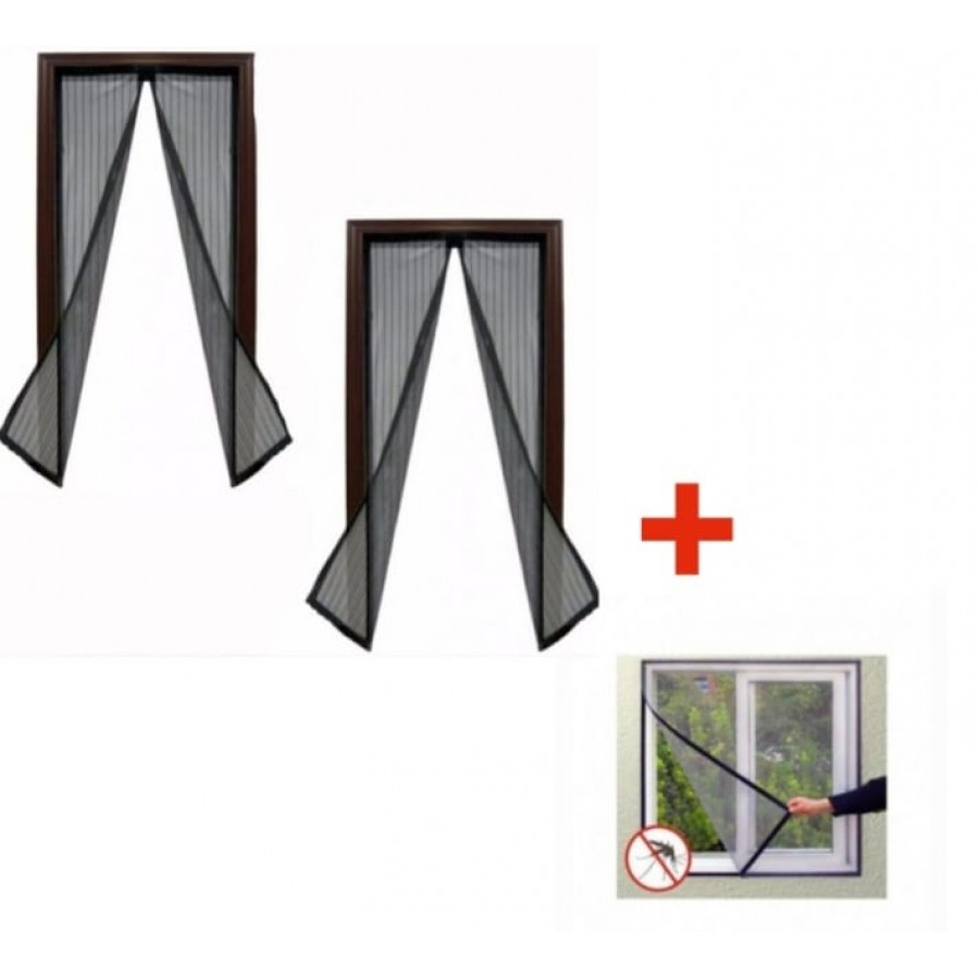 Oferta Promo - 2 x Plasa de usa impotriva insectelor 100cm x 210cm plus 1 Plasa de geam impotriva insectelor 130cm x150cm - Accesorii casa si gradina -wowreduceri.ro Oferta Promo - 2 x Plasa de usa impotriva insectelor 100cm x 210cm plus 1 Plasa de geam impotriva insectelor 130cm x150cm ( Accesorii casa si gradina )