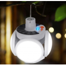 Lampa solara LED, Pliabila, Portabila, 5 Moduri iluminare, Impermeabila, Alba, prindere cu Carlig ( Lampi solare )