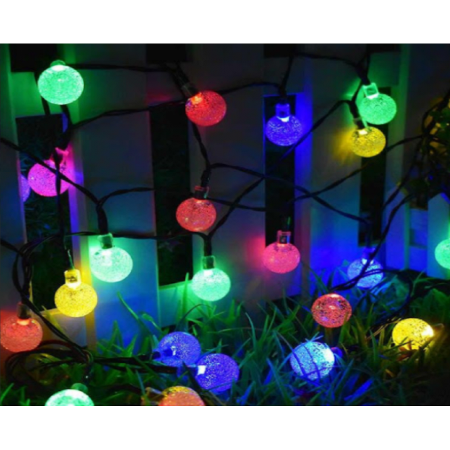 Instalatie Solara LED de exterior, cu 50 Globulete Transparente, Multicolore, 7 jocuri de lumini - Brazi -wowreduceri.ro Instalatie Solara LED de exterior, cu 50 Globulete Transparente, Multicolore, 7 jocuri de lumini ( Brazi )