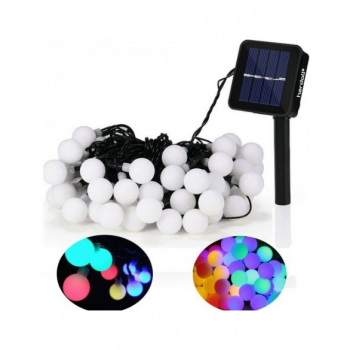 Instalatie solara cu  50 Globuri Alb Mat, Multicolora, 7 metri, 7 moduri iluminare Instalatie solara cu  50 Globuri Alb Mat, Multicolora, 7 metri, 7 moduri iluminare