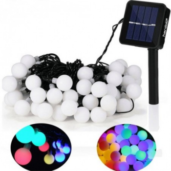 Instalatie solara cu  50 Globuri Alb Mat, Multicolora, 7 metri, 7 moduri iluminare Instalatie solara cu  50 Globuri Alb Mat, Multicolora, 7 metri, 7 moduri iluminare