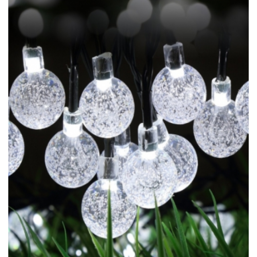 Instalatie Solara de exterior, cu 50 beculete LED, Model Globulete, lumini Multicolore, 7 jocuri de lumini - Brazi -wowreduceri.ro Instalatie Solara de exterior, cu 50 beculete LED, Model Globulete, lumini Multicolore, 7 jocuri de lumini ( Brazi )