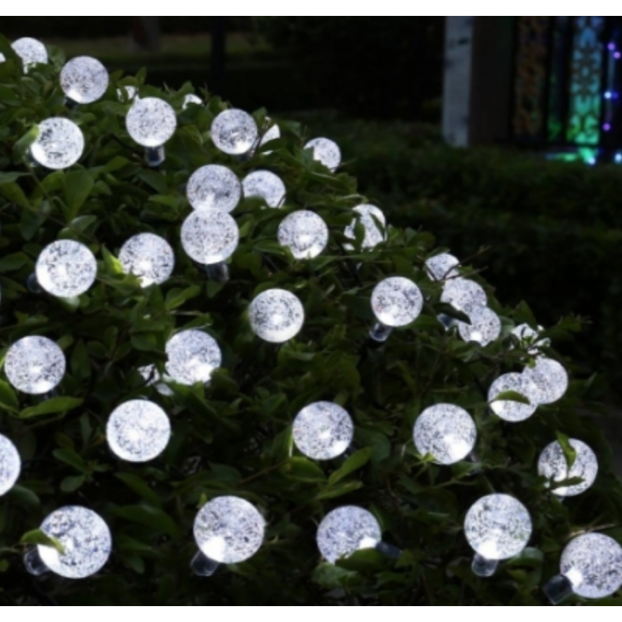 Instalatie Solara de exterior, cu 50 beculete LED, Model Globulete, lumini Multicolore, 7 jocuri de lumini - Brazi -wowreduceri.ro Instalatie Solara de exterior, cu 50 beculete LED, Model Globulete, lumini Multicolore, 7 jocuri de lumini ( Brazi )