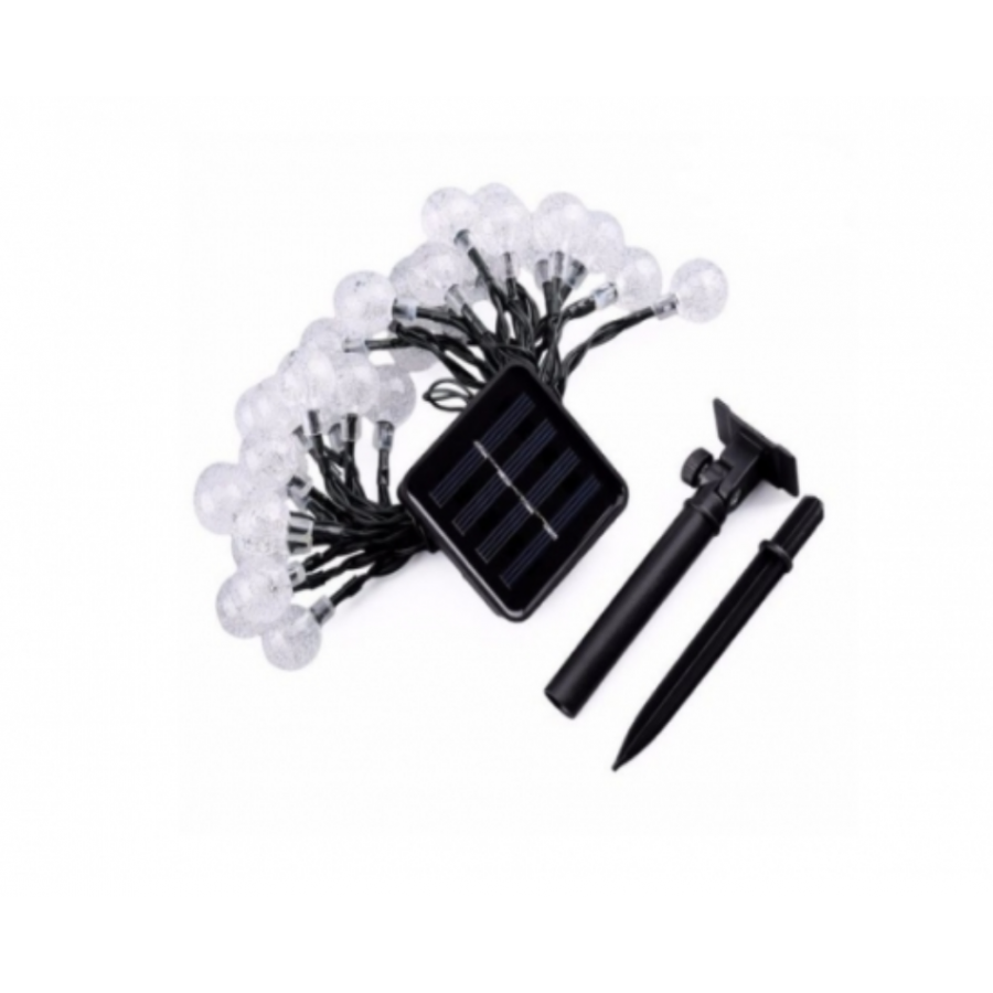 Instalatie Solara de exterior, cu 50 beculete LED, Model Globulete, lumini Multicolore, 7 jocuri de lumini - Brazi -wowreduceri.ro Instalatie Solara de exterior, cu 50 beculete LED, Model Globulete, lumini Multicolore, 7 jocuri de lumini ( Brazi )